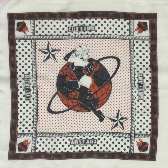 Gaultier jeans 1990s rare boho tattoo print pareu/sarong on fine woven cotton. - Picture 5 of 7